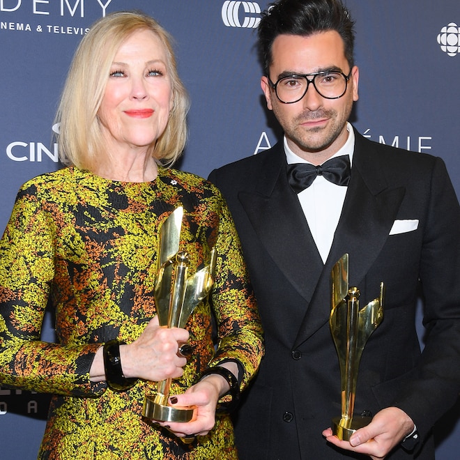Catherine O'Hara and Dan Levy at the 2019 Canadian Screen Awards Broadcast Gala held at Sony Centre for the Performing Arts on March 31, 2019 in Toronto, Canada.